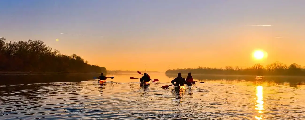 Téli naplementés lecsurgós evezés a Megyeri-híd alatt - 1